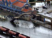 Les inondations d'Abbeville au printemps 2001 : les dessous d'un phénomène naturel exceptionnel, entre réalité. Le mercredi 2 mars 2016 à Abbeville. Somme.  14H30